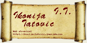 Ikonija Tatović vizit kartica